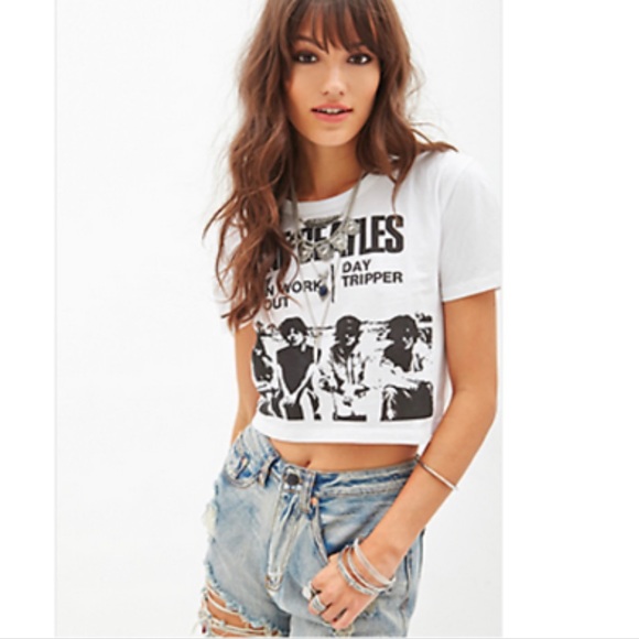 The Beatles Tops - Forever 21 The Beatles crop top
